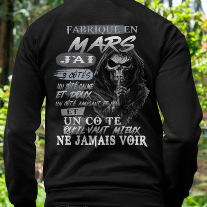 Fabriqué en Mars – J’ai 3 Côtés | T-Shirt Homme Caractère Fort - LUAN03 (SKU26T-01174-03)