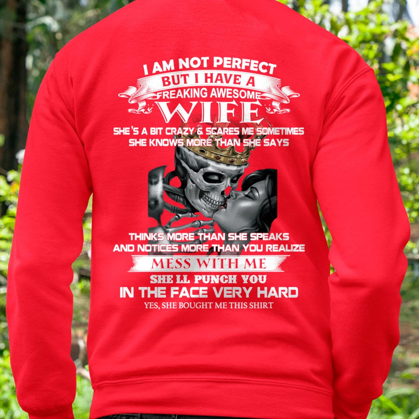 I Am Not Perfect But I Have A Freaking Awesome Wife - Gift For Husband From Wife - LUAN00 (SKU06-34-00)