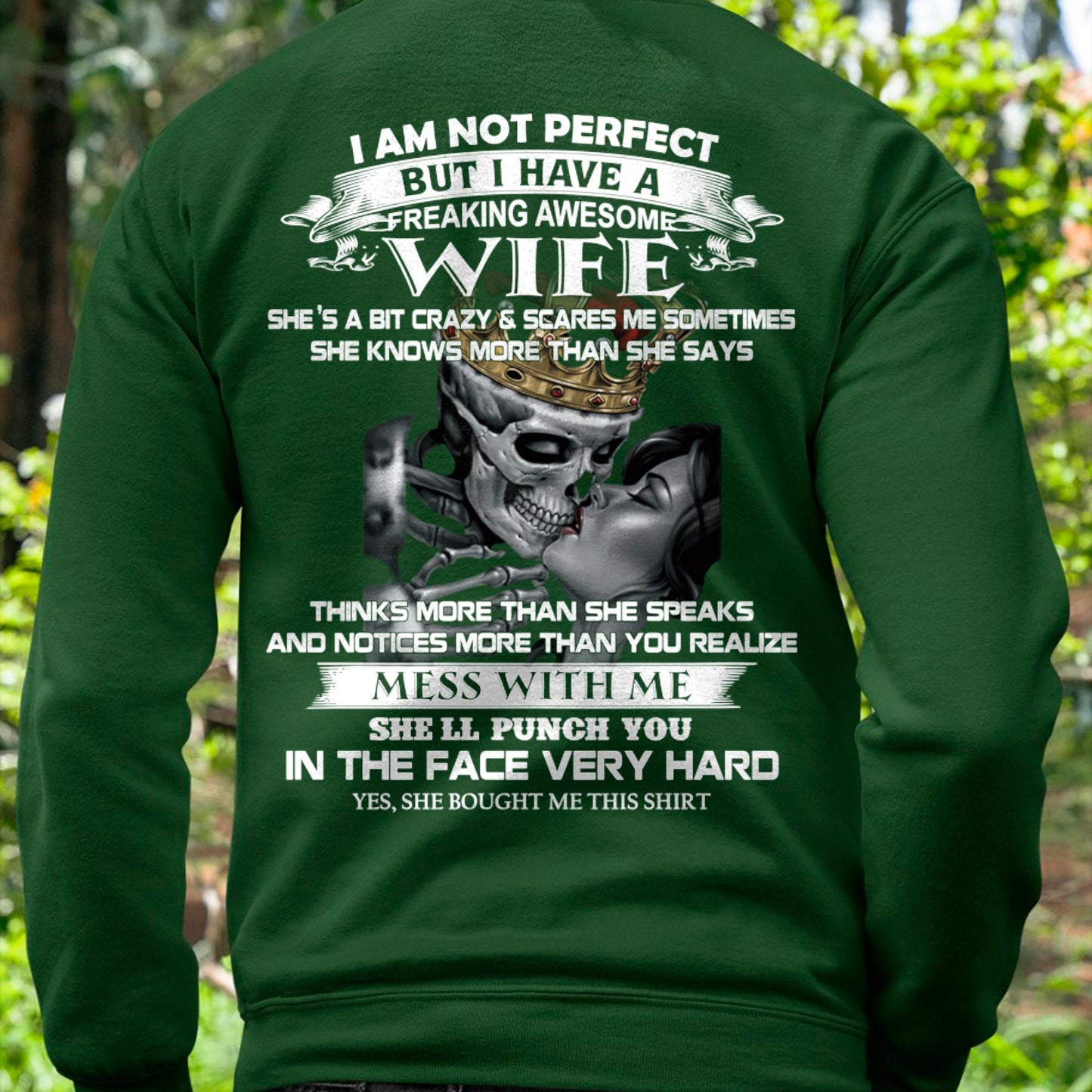 I Am Not Perfect But I Have A Freaking Awesome Wife - Gift For Husband From Wife - LUAN00 (SKU06-34-00)