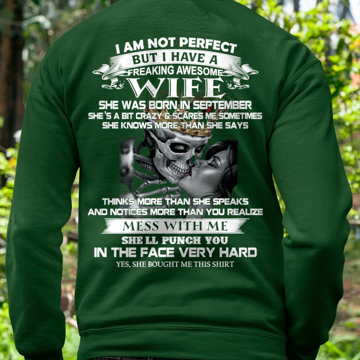 September - I Am Not Perfect But I Have A Freaking Awesome Wife - Gift For Husband From Wife - LUAN09 (SKU06-34-09)