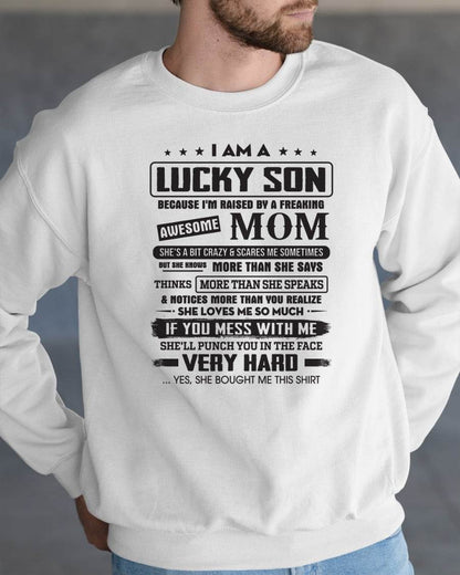 Lucky Son - Gift From Mom For Son T-Shirt -  LUAN00 (SKU08-52-00)