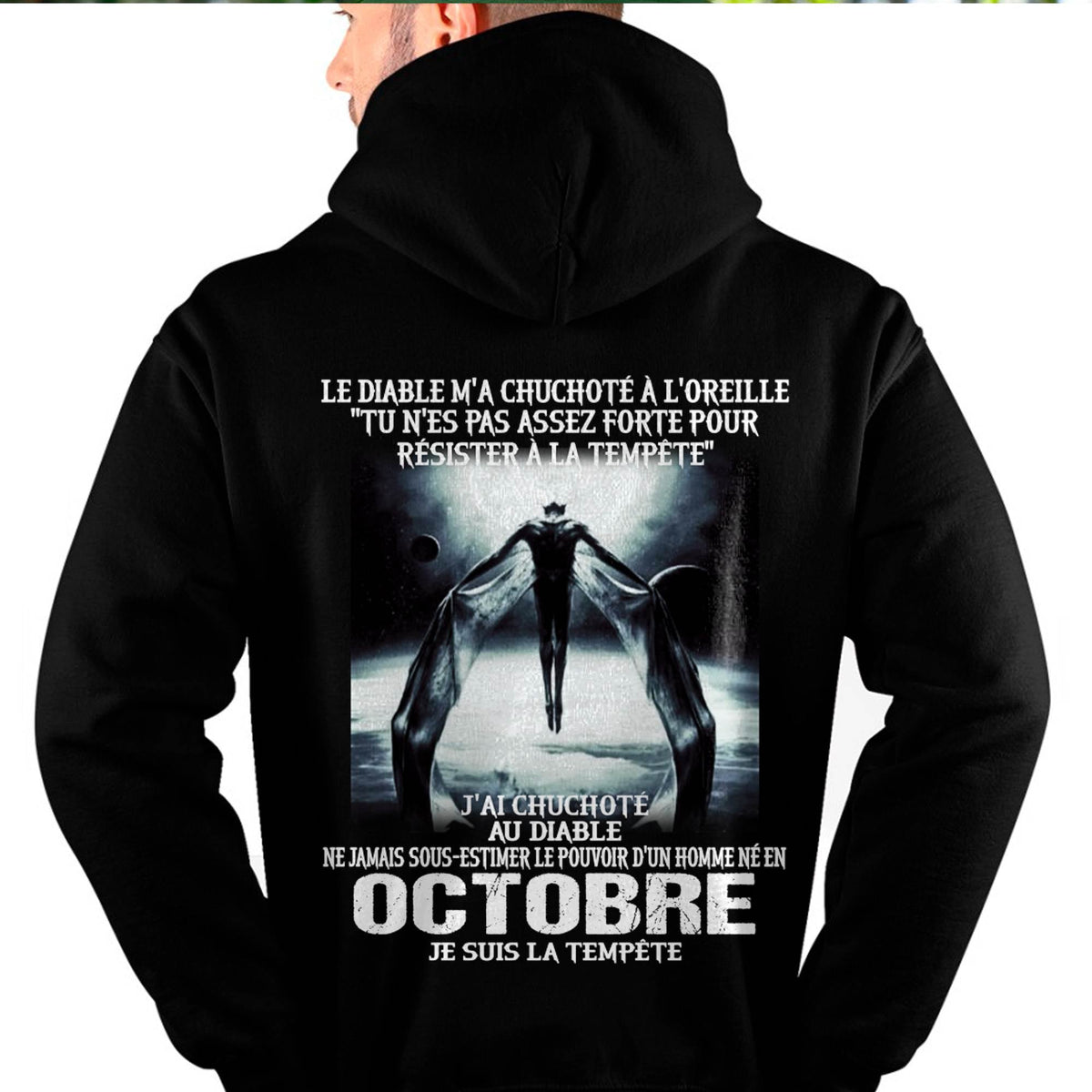 Je Suis la Tempête – Ne Jamais Sous-Estimer le Pouvoir d’un Homme Né en Octobre – T-Shirt Homme - LUAN10 (SKU26T-01160-10)