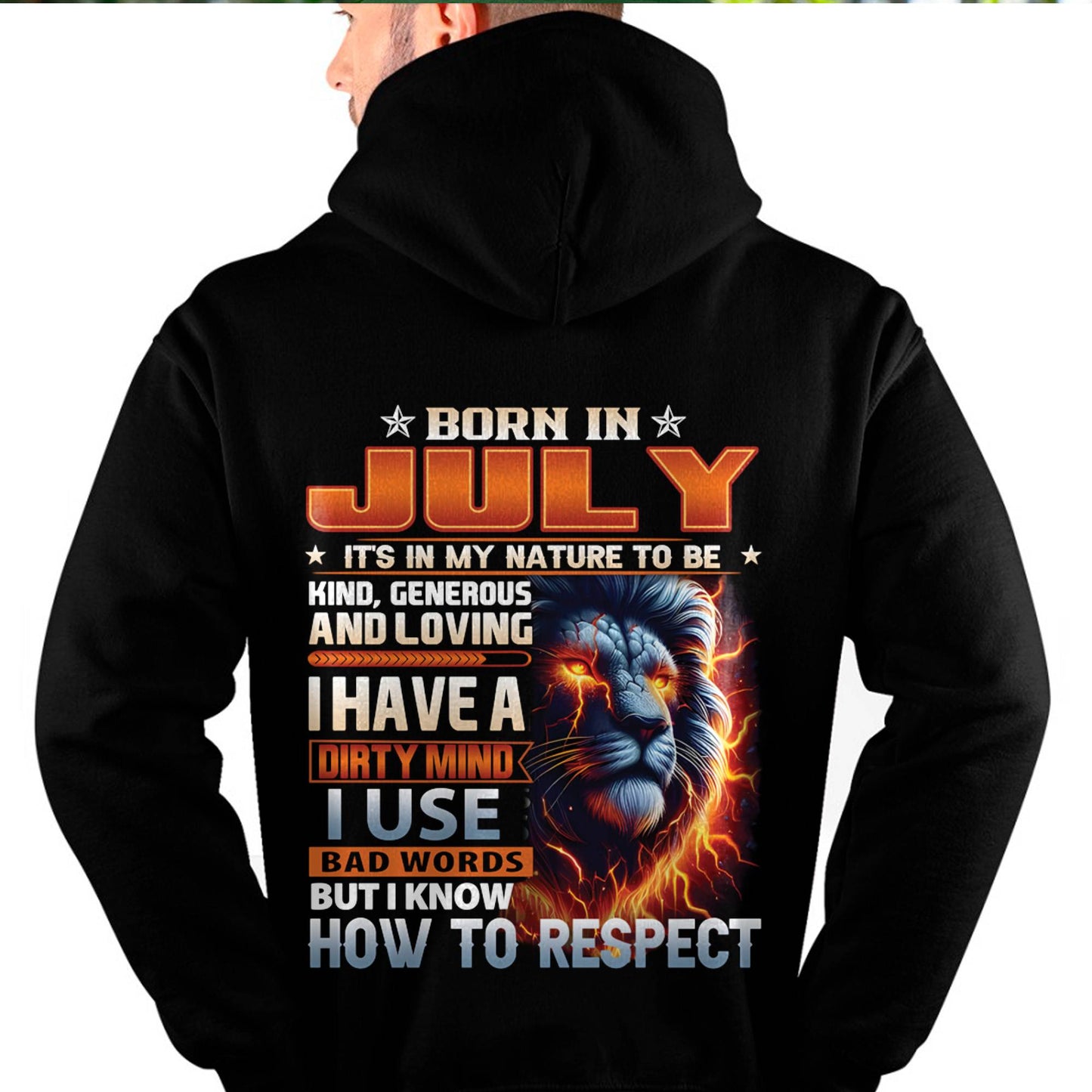 JULY - DIRTY MIND BUT KNOWS RESPECT - BIRTHDAY T-SHIRT FOR MEN - LUAN07 (SKU08-84-07)