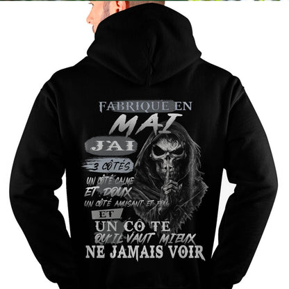 Fabriqué en Mai – J’ai 3 Côtés | T-Shirt Homme Caractère Fort - LUAN05 (SKU26T-01174-05)