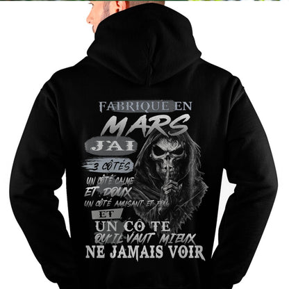 Fabriqué en Mars – J’ai 3 Côtés | T-Shirt Homme Caractère Fort - LUAN03 (SKU26T-01174-03)