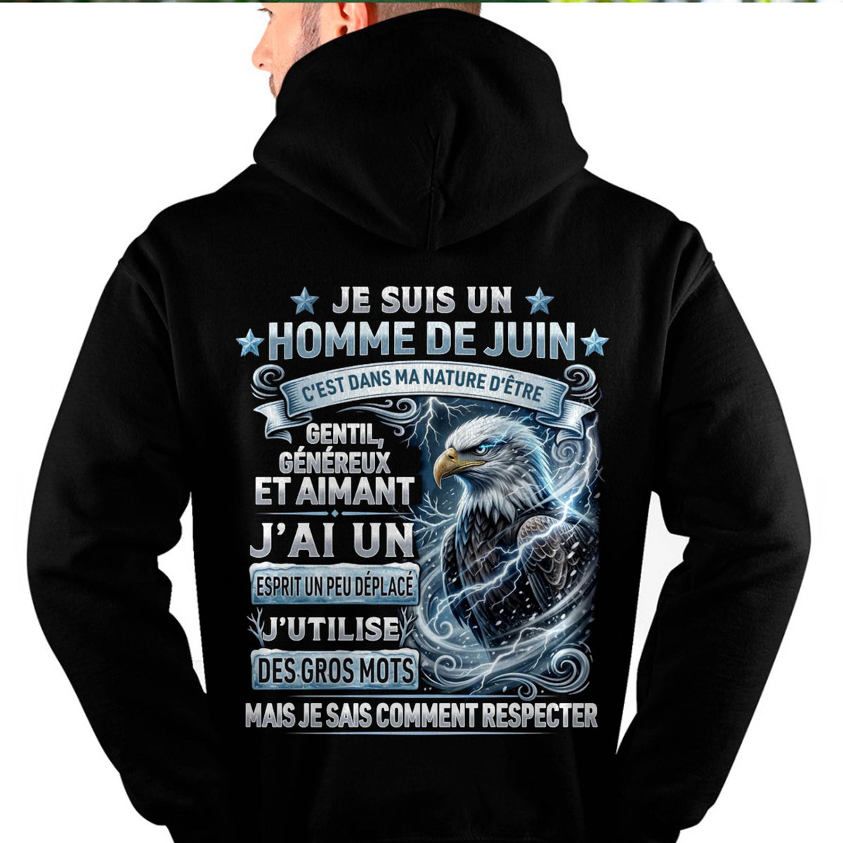 JUIN - ESPRIT MALICIEUX MAIS SAIT RESPECTER - T-SHIRT ANNIVERSAIRE HOMME - IMPRESSION DTG PREMIUM - LUAN06 (SKU2604-86-06)