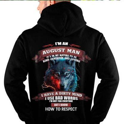 AUGUST - KNOW HOW TO RESPECT - BIRTHDAY T-SHIRT FOR MEN - LUAN08 (SKU12-162-08)