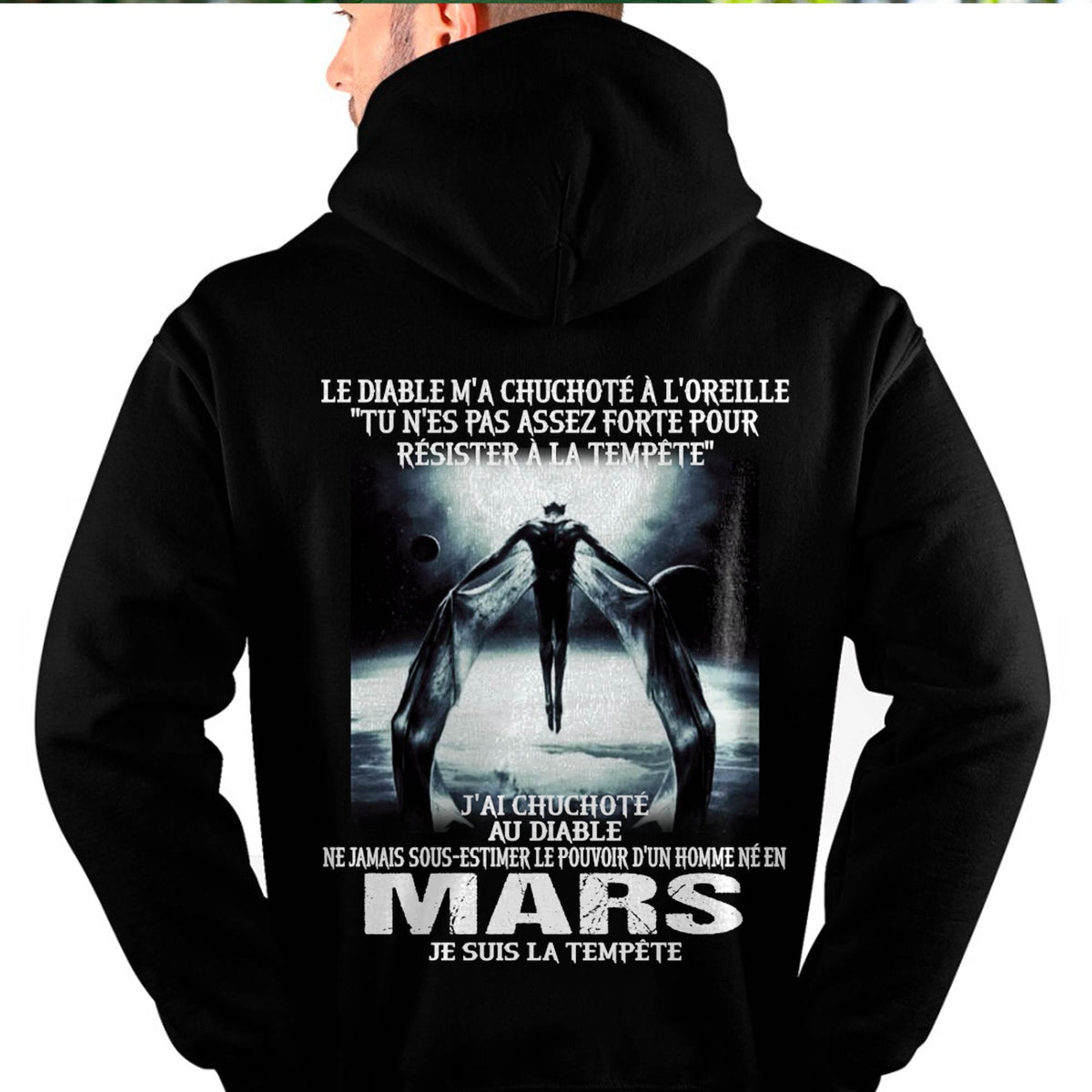 Je Suis la Tempête – Ne Jamais Sous-Estimer le Pouvoir d’un Homme Né en Mars – T-Shirt Homme - LUAN03 (SKU26T-01160-03)