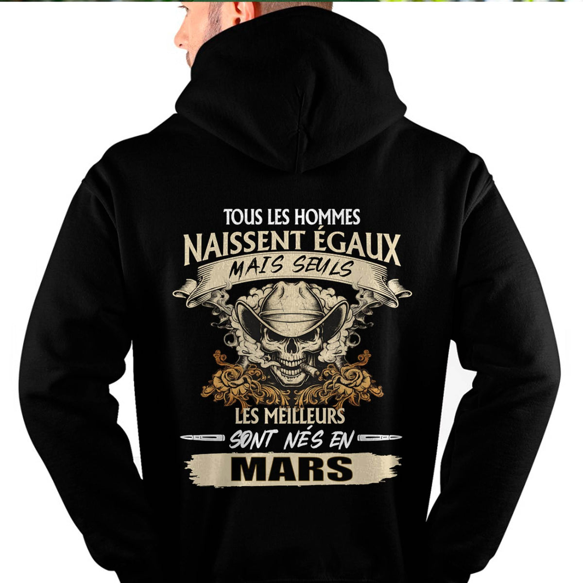 Tous les Hommes Naissent Égaux – Les Meilleurs Sont Nés en Mars - T-Shirt Homme Caractère Fort - LUAN03 (SKU26T-01172-03)