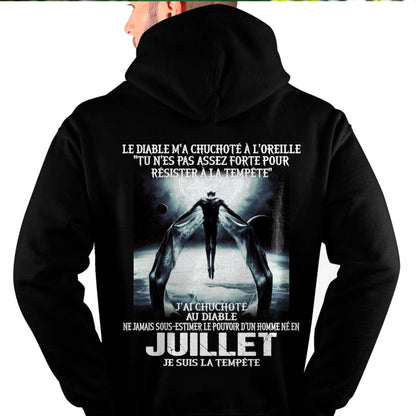 Je Suis la Tempête – Ne Jamais Sous-Estimer le Pouvoir d’un Homme Né en Juillet – T-Shirt Homme - LUAN07 (SKU26T-01160-07)