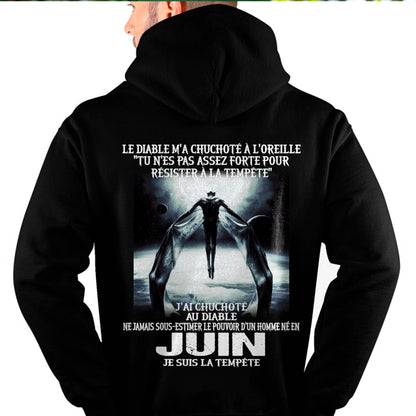 Je Suis la Tempête – Ne Jamais Sous-Estimer le Pouvoir d’un Homme Né en Juin – T-Shirt Homme - LUAN06 (SKU26T-01160-06)
