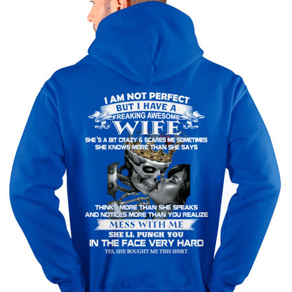 I Am Not Perfect But I Have A Freaking Awesome Wife - Gift For Husband From Wife - LUAN00 (SKU06-34-00)