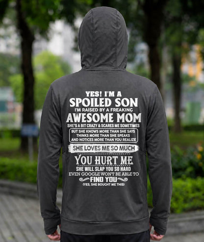 Spoiled Son Raised By An Awesome Mom Sunscreen Clothing A09-224  – Perfect Gift From Mom - LUAN00 (SKU2607-139-00)