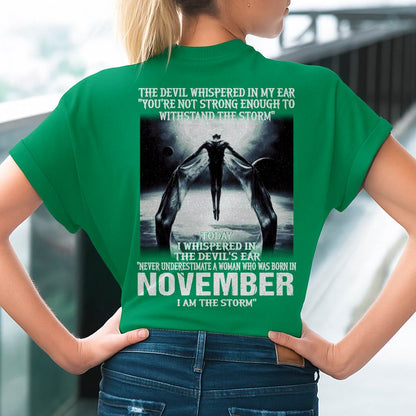 November - The Devil Whispered In My Ear - T-Shirt For WOMEN - LUAN11 (SKU-CHAUU-11)