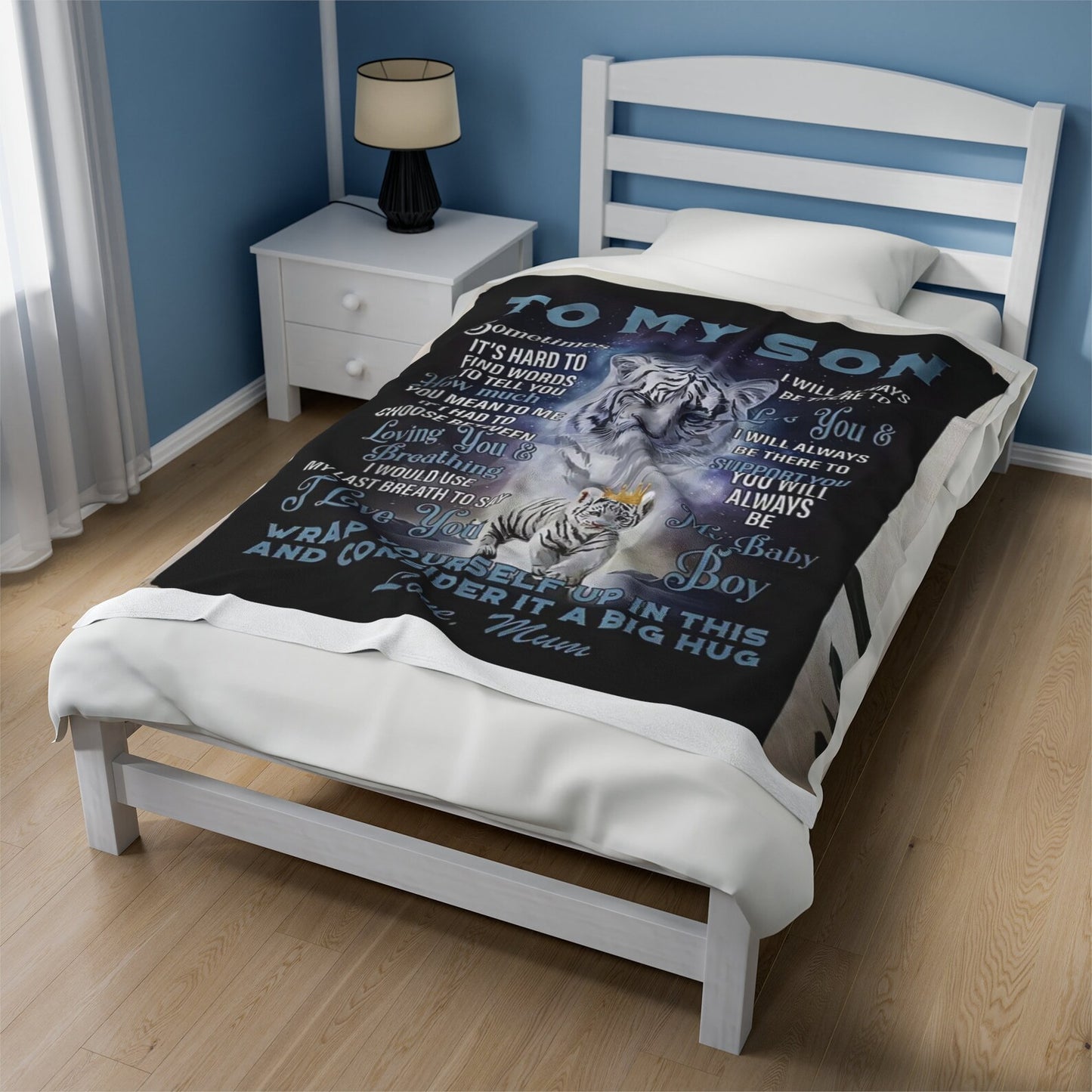 Special Gift For Son From Mom Velveteen Plush Blanket