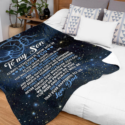 Special Gift For Son From Dad Blanket