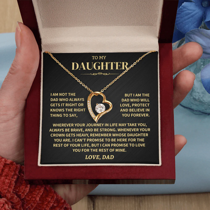 TO MY DAUGHTER "Whenever Your Crown Gets Heavy" - GIFT FROM DAD LUAN00 - Forever Love Necklace