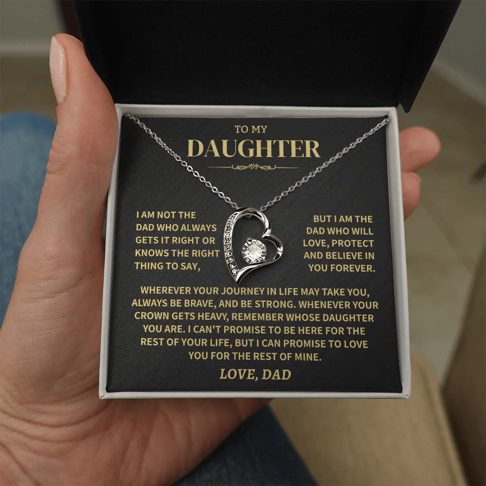 TO MY DAUGHTER "Whenever Your Crown Gets Heavy" - GIFT FROM DAD LUAN00 - Forever Love Necklace