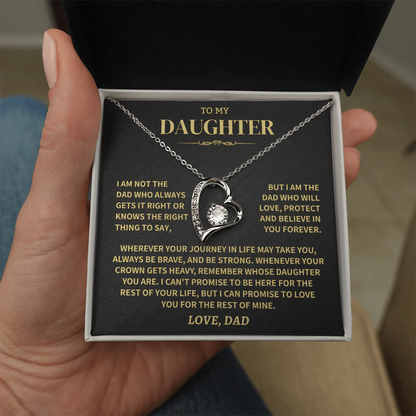 TO MY DAUGHTER "Whenever Your Crown Gets Heavy" - GIFT FROM DAD LUAN00 - Forever Love Necklace