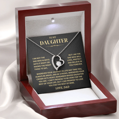 TO MY DAUGHTER "Whenever Your Crown Gets Heavy" - GIFT FROM DAD LUAN00 - Forever Love Necklace