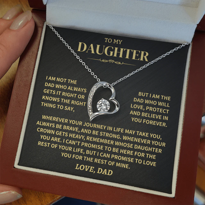 TO MY DAUGHTER "Whenever Your Crown Gets Heavy" - GIFT FROM DAD LUAN00 - Forever Love Necklace