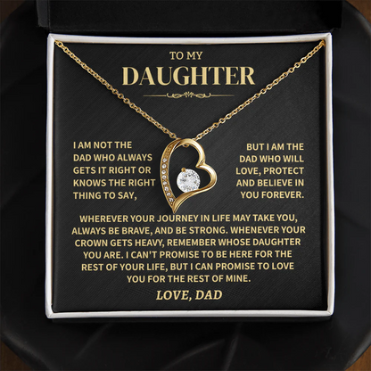 TO MY DAUGHTER "Whenever Your Crown Gets Heavy" - GIFT FROM DAD LUAN00 - Forever Love Necklace