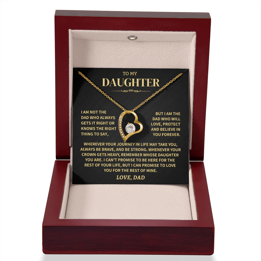TO MY DAUGHTER "Whenever Your Crown Gets Heavy" - GIFT FROM DAD LUAN00 - Forever Love Necklace