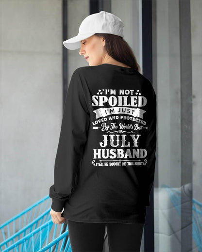 "I'M NOT SPOILED - I'M JUST LOVED AND PROTECTED BY MY HUSBAND" –  T - SHIRT FROM HUSBAND – LUAN07 (SKU2606-165-07)