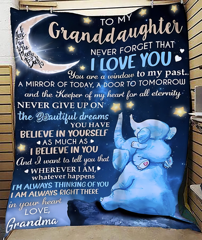 BLANKET FOR GRANDDAUGHTER – COMFORT & WARMTH GIFT FROM GRANDMA  Sherpa Fleece Quilt Blanket LUAN00 (SKU-CHAU-B20)