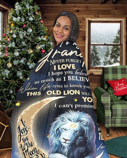 BLANKET FOR GRANDSON – COMFORT & WARMTH GIFT FROM GRANDMA  Sherpa Fleece Quilt Blanket LUAN00 (SKU-CHAU-B19)