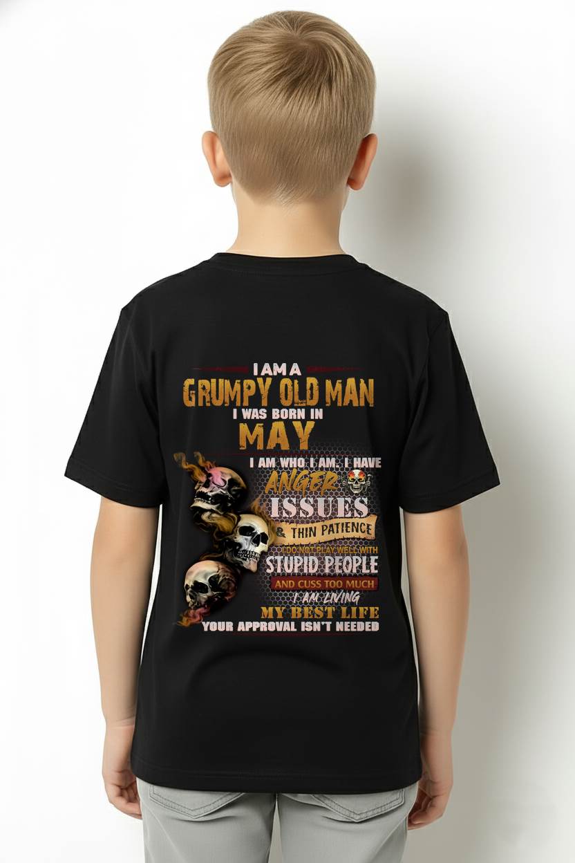 Grumpy Old Man - For Man Black T-Shirt - LUAN05 (SKU08-67-05)