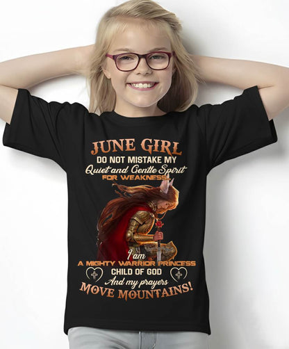 June Girl Child Of God T-Shirt - Christian Gift For Women - LUAN06 (SKU2606-181-06)