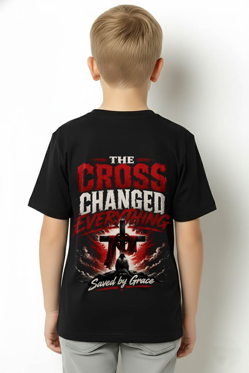 "THE CROSS CHANGED EVERYTHING" – SAVE BY GRACE – T-SHIRT FOR MEN – LUAN00 (SKU2608-78)