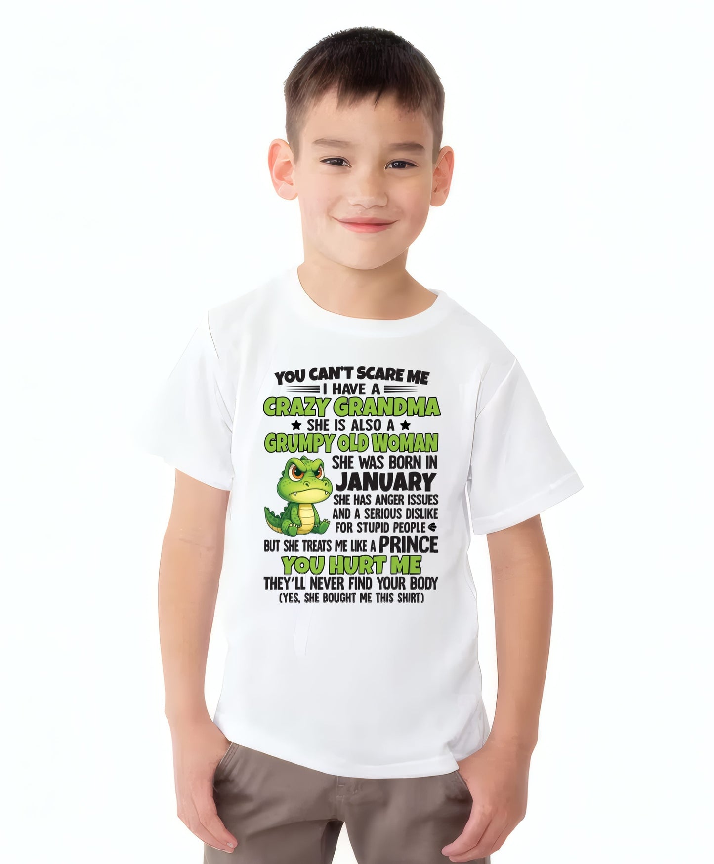 JANUARY - YOU CAN'T SCARE ME - FOR GRANDSON - GIFT FROM GRANDMA - LUAN01 (SKU09-85-01)