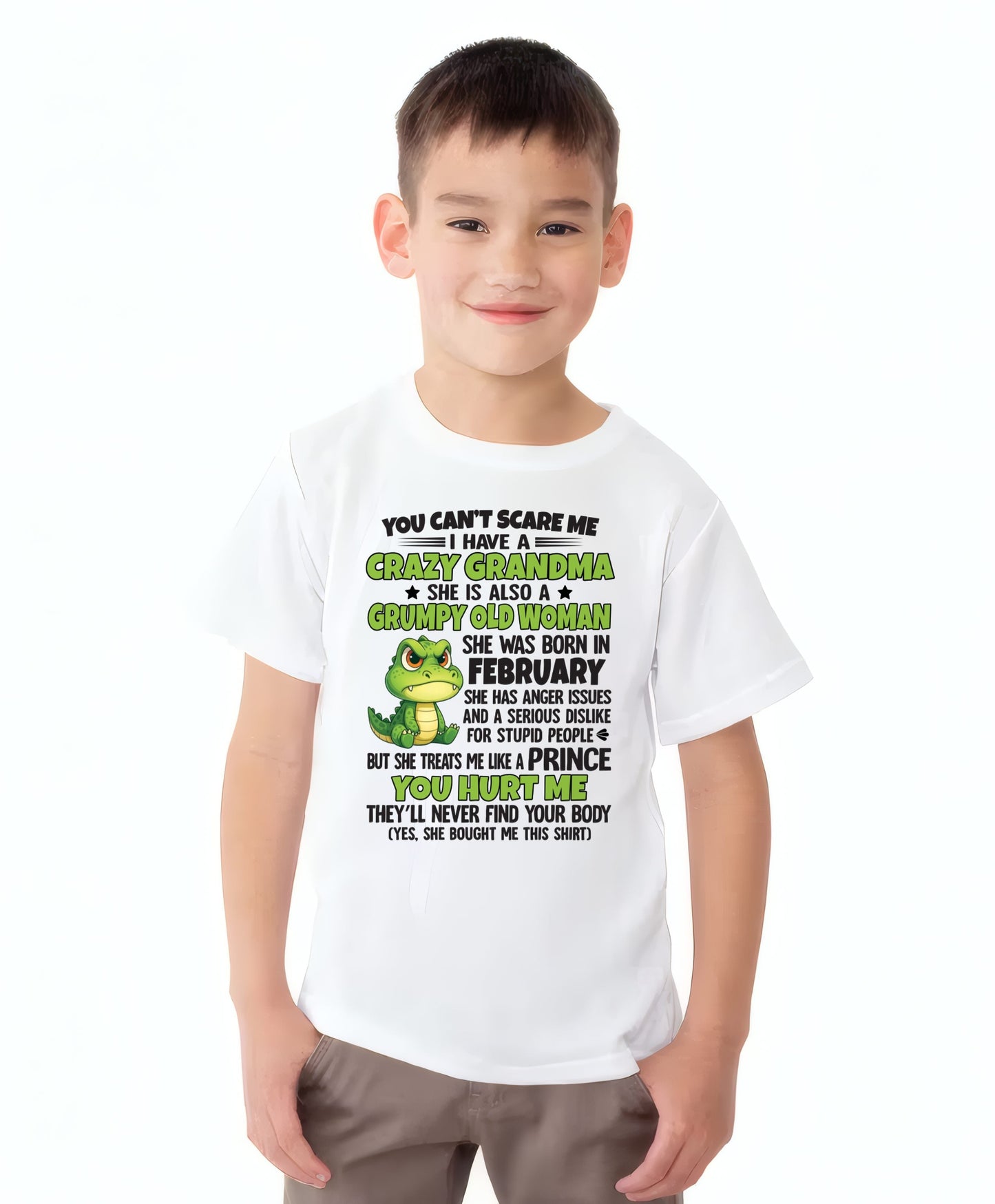 FEBRUARY - YOU CAN'T SCARE ME - FOR GRANDSON - GIFT FROM GRANDMA - LUAN02 (SKU09-85-02)