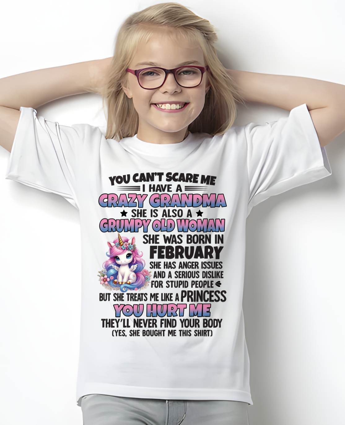 FEBRUARY - YOU CAN'T SCARE ME - GIFT FROM GRANDMA - NINA02 (SKU09-106-02)