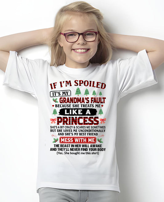 CHRISTMAX T-SHRIT FOR GRANDDAUGHTER - GIFT FROM GRANDMA - NINA00