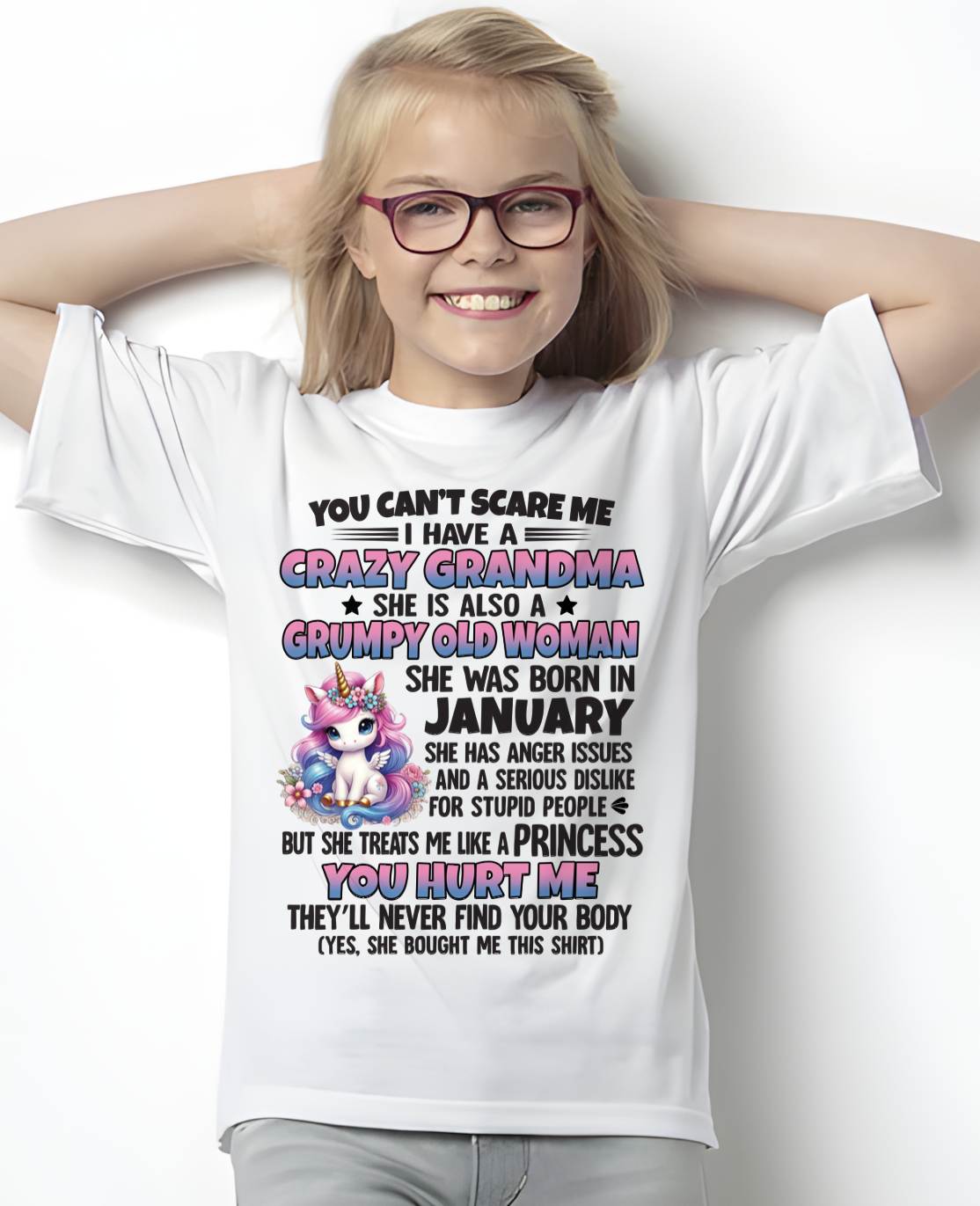 JANUARY - YOU CAN'T SCARE ME - GIFT FROM GRANDMA - NINA01 (SKU09-106-01)
