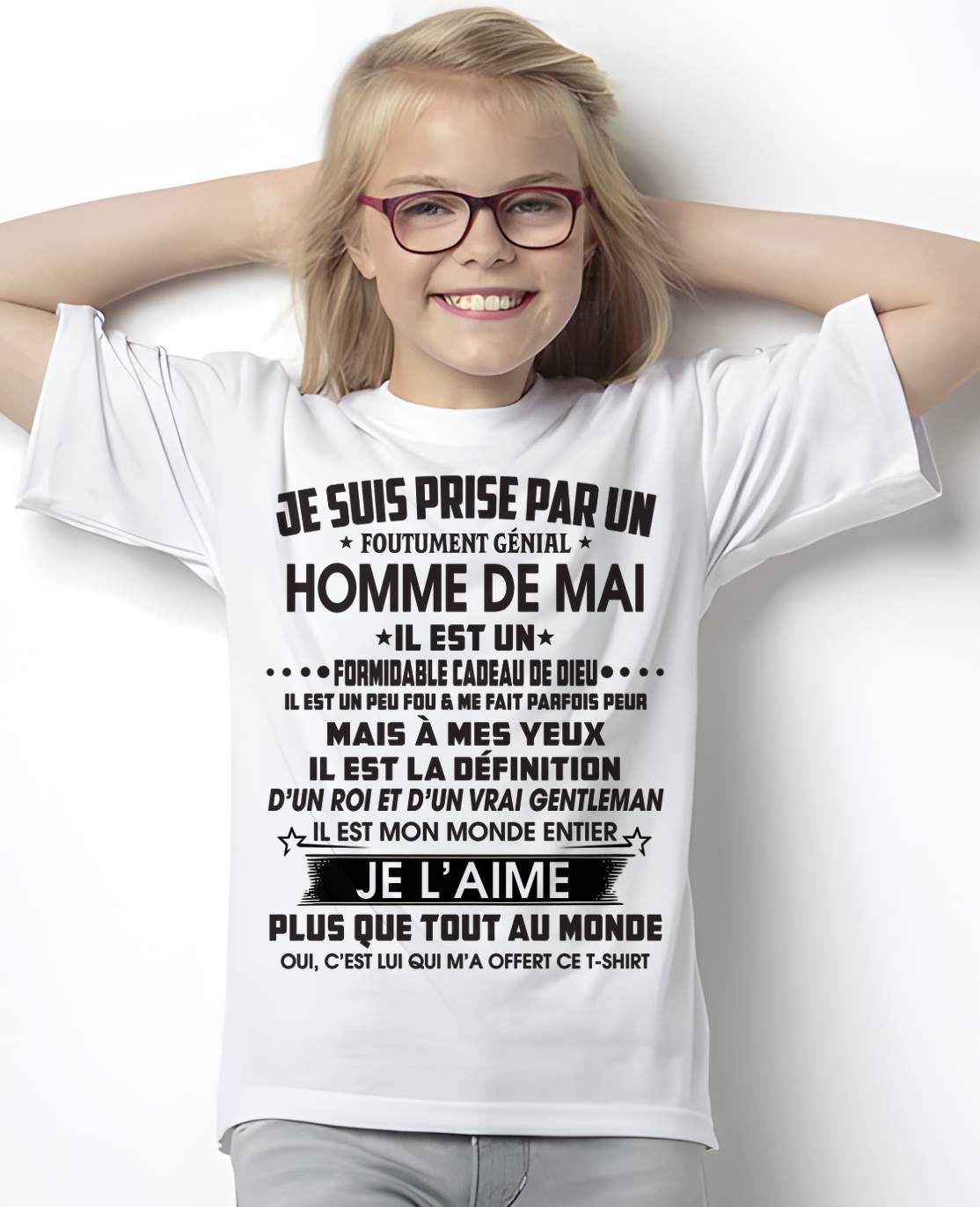 MAI – MAIS À MES YEUX, IL EST LA DÉFINITION D’UN ROI ET D’UN VÉRITABLE GENTLEMAN – DE SON MARI - FR05/LUAN05 (SKU2602-14-05)
