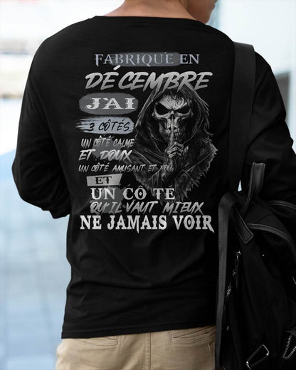 Fabriqué en Décembre – J’ai 3 Côtés | T-Shirt Homme Caractère Fort - LUAN12 (SKU26T-01174-12)