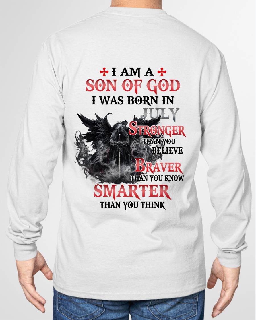 July Son Of God T-Shirt For Men – Stronger Than You Believe - LUAN07 (SKU2607-178-07)