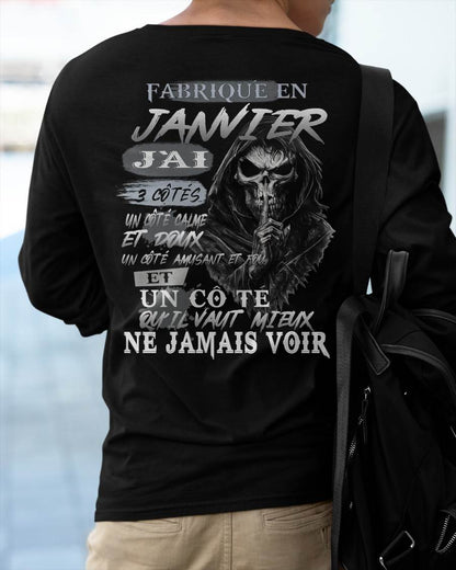 Fabriqué en Janvier – J’ai 3 Côtés | T-Shirt Homme Caractère Fort - LUAN01 (SKU26T-01174-01)