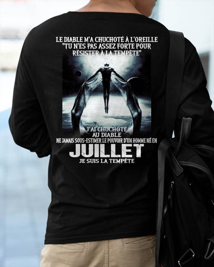 Je Suis la Tempête – Ne Jamais Sous-Estimer le Pouvoir d’un Homme Né en Juillet – T-Shirt Homme - LUAN07 (SKU26T-01160-07)