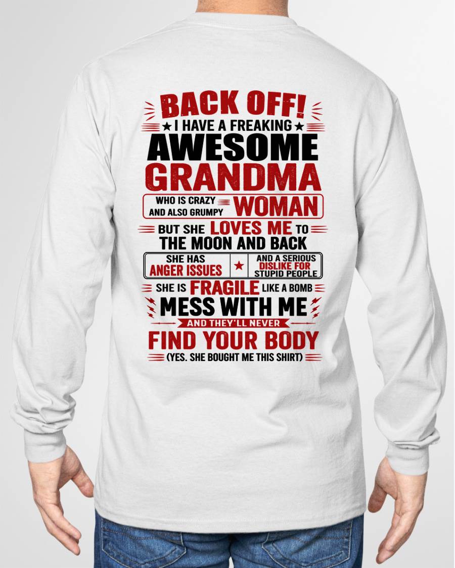 Awesome Grandma – Back Off! Perfect Gift From Grandma - LUAN00 (SKU2607-179-00)