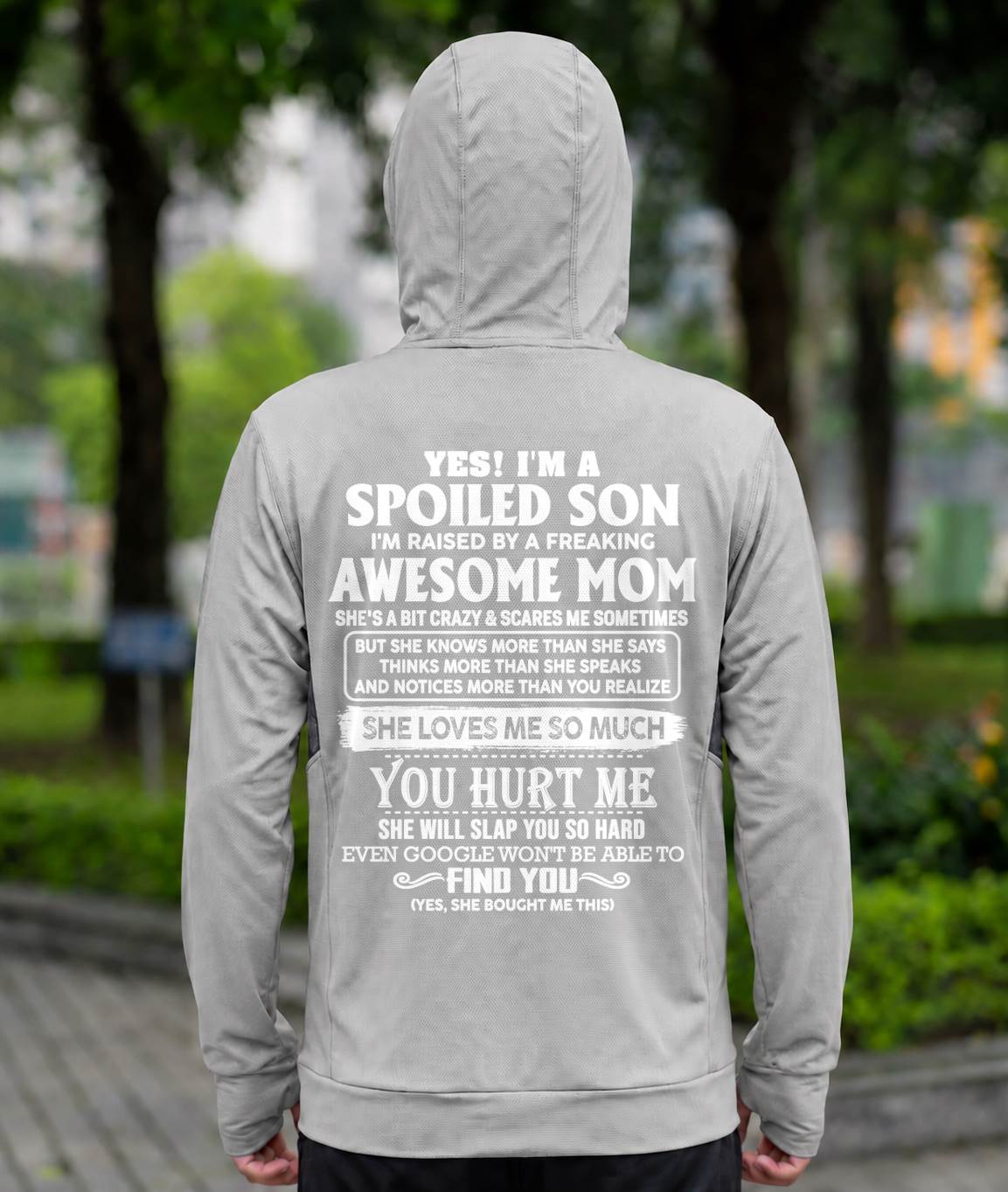 Spoiled Son Raised By An Awesome Mom Sunscreen Clothing A09-224  – Perfect Gift From Mom - LUAN00 (SKU2607-139-00)