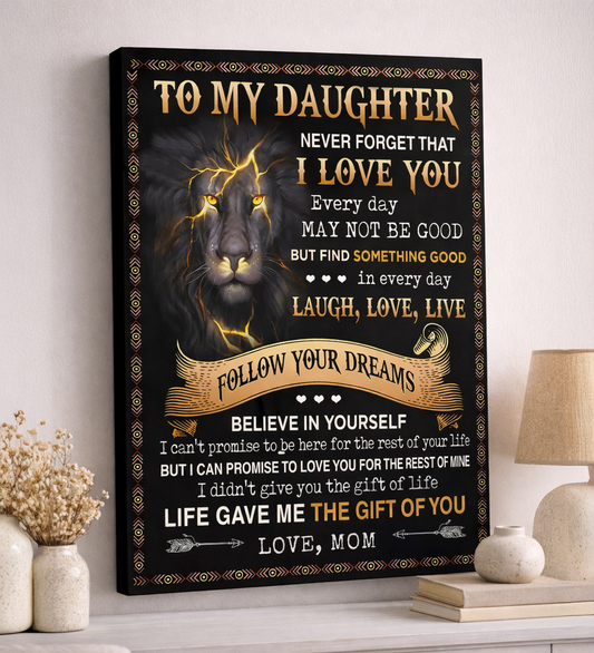 CANVAS FOR DAUGHTER - BEST GIFT FROM MOM - LUAN00 (SKU2604-150)