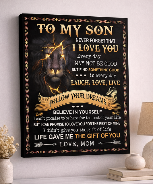 CANVAS FOR SON - BEST GIFT FROM MOM - LUAN00 (SKU2604-152)
