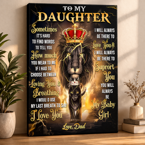 CANVAS FOR DAUGHTER - BEST GIFT FROM DAD - LUAN00 (SKU2604-141)