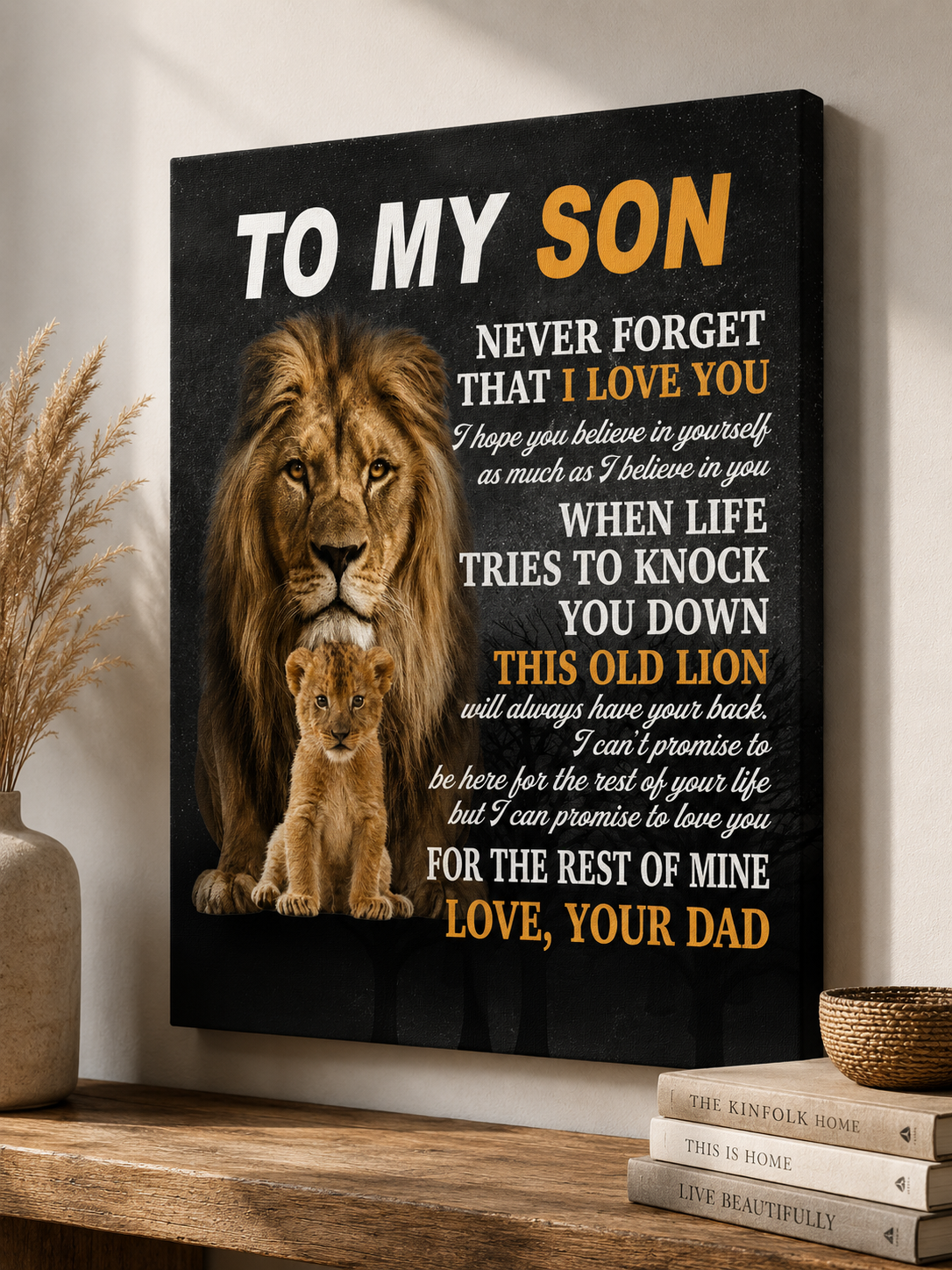 CANVAS FOR SON - BEST GIFT FROM DAD - LUAN00 (SKU2605-52)