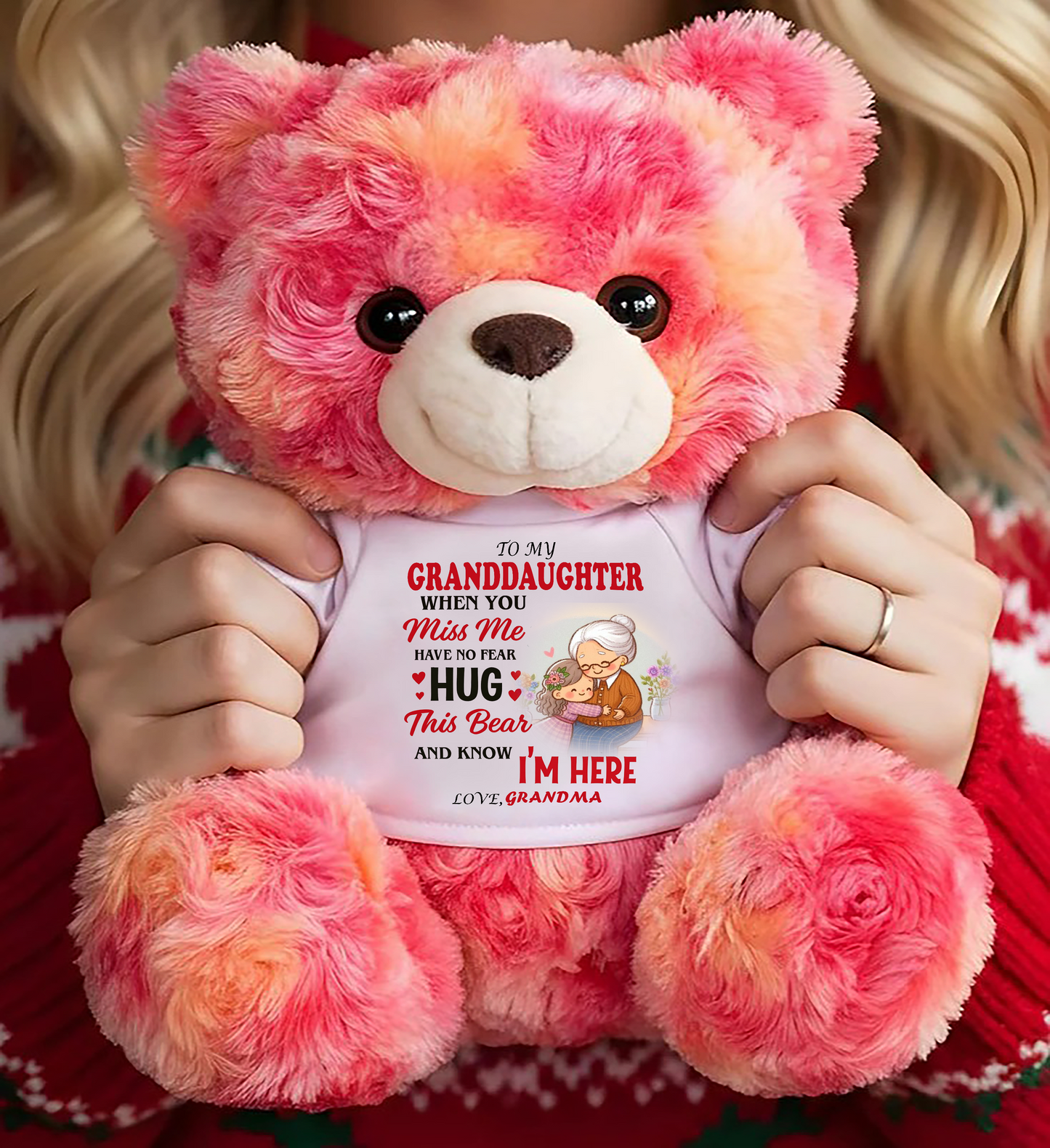 TO MY GRANDDAUGHTER - TEDDY BEAR, A BIG HUG FROM GRANDMA - LUAN00